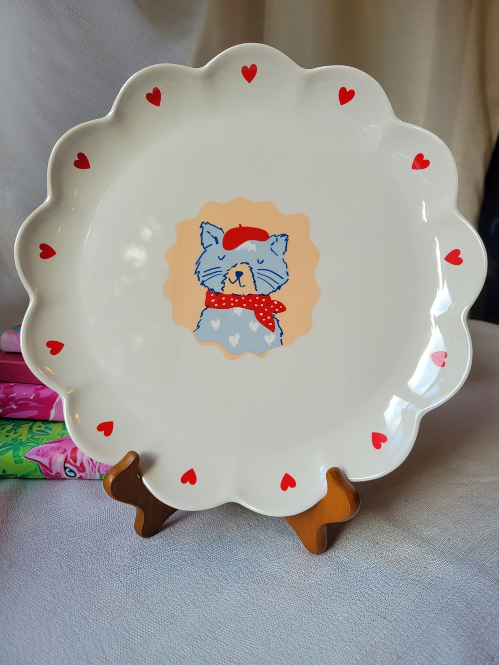 Pillowfort Bamboo Melamine Cat Plates Set of 2